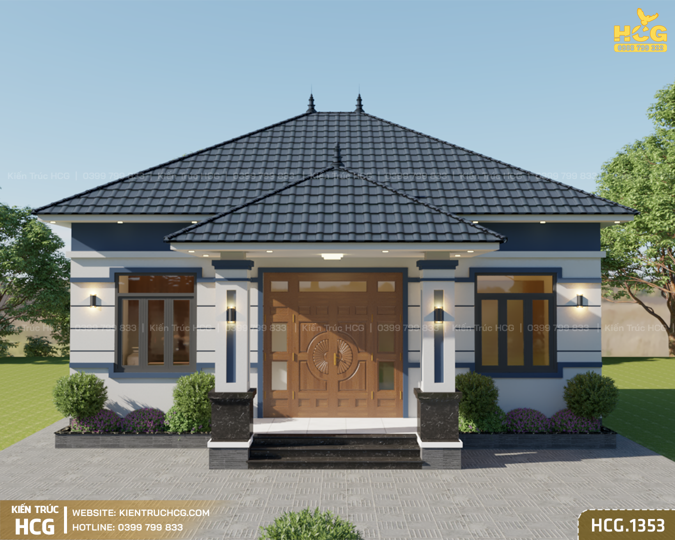 Biệt Thự Vườn Mái Nhật Hiện Đại Mặt Tiền 11.2m - HCG.1353