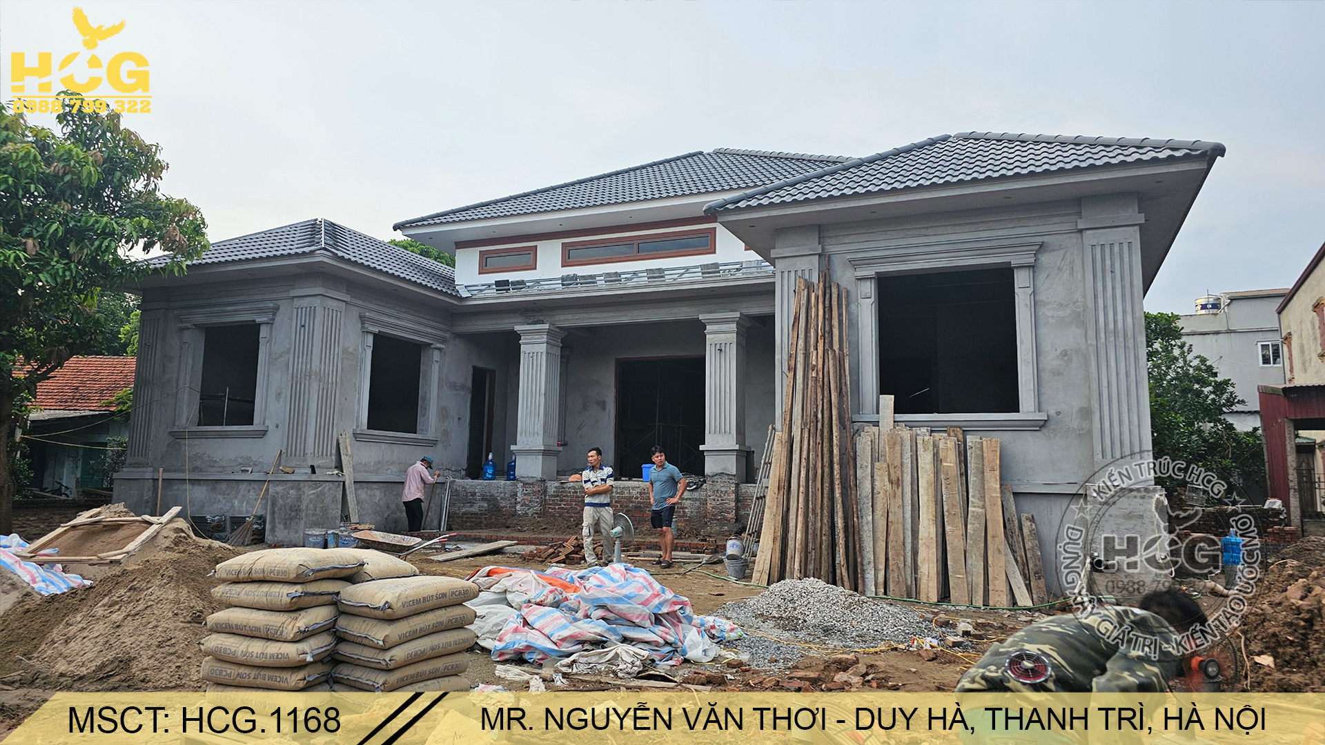 CẬP NHẬT TIẾN ĐỘ THI CÔNG BIỆT THỰ VƯỜN MÁI NHẬT - HCG.1168