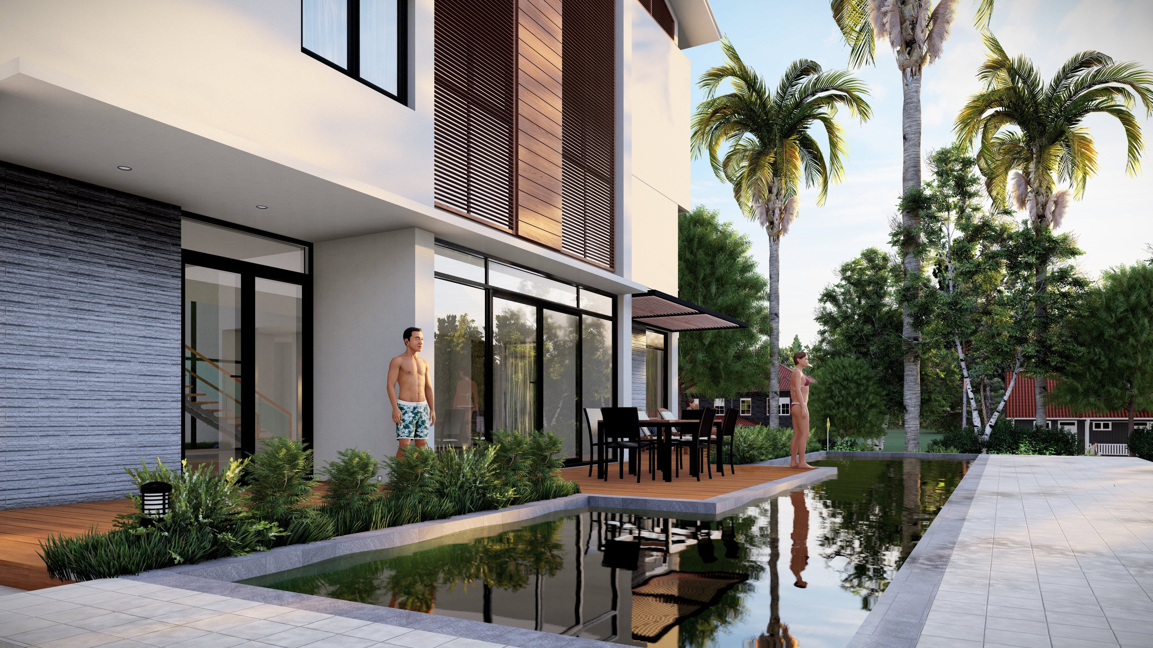 THIẾT KẾ VILLA 3 TẦNG ĐẸP HIỆN ĐẠI