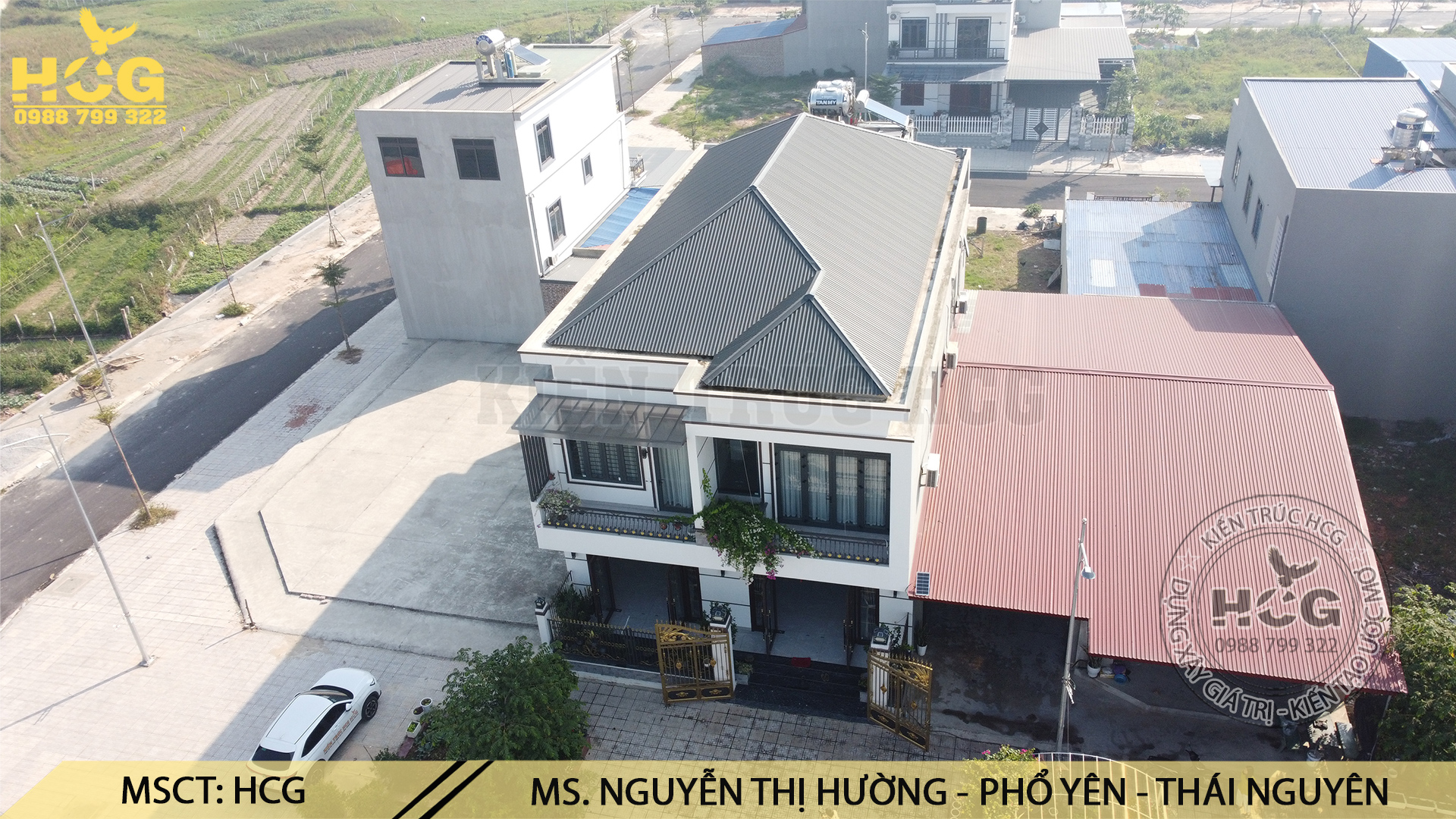 Mẫu BIỆT THỰ 2 Tầng ĐẸP HIỆN ĐẠI SANG TRỌNG Tại Phổ Yên Thái Nguyên