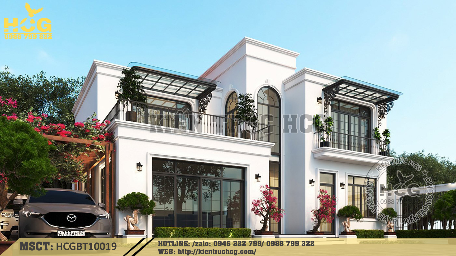 THIẾT KẾ MẪU VILLA 2 TẦNG ĐỘC ĐÁO