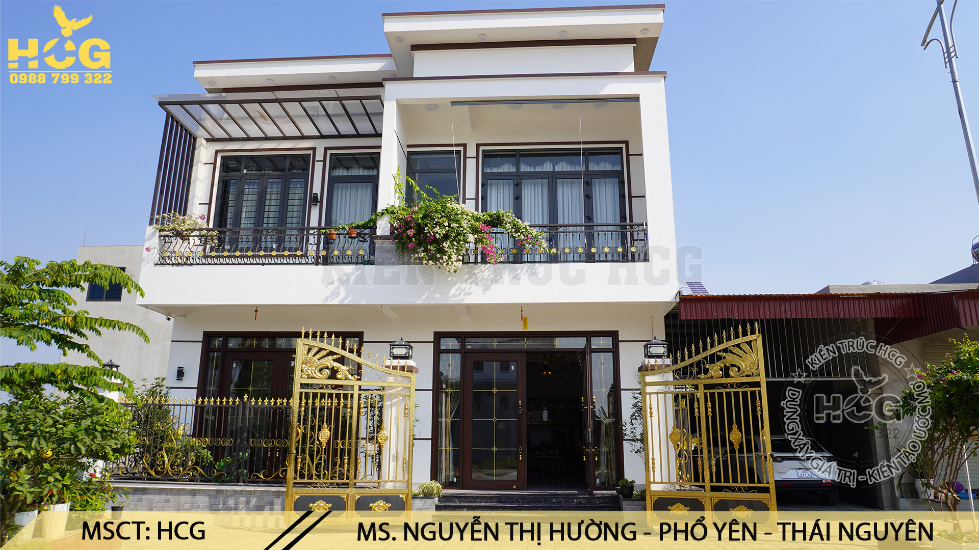 Mẫu BIỆT THỰ 2 Tầng ĐẸP HIỆN ĐẠI SANG TRỌNG Tại Phổ Yên Thái Nguyên